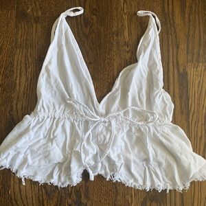 Brandy Melville Cropped White Tank Top